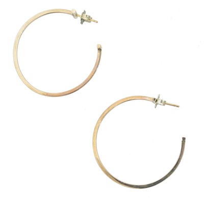 Lot 19 - A pair of Tiffany & Co. 'T Collection' hoop earrings