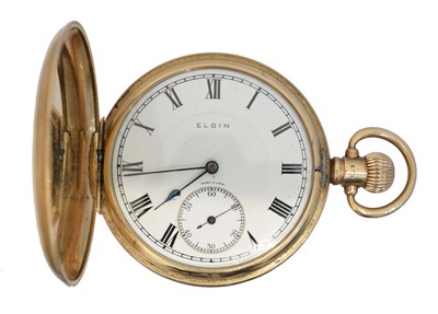 Lot 206 - A 9ct gold full hunter pocket watch by Elgin