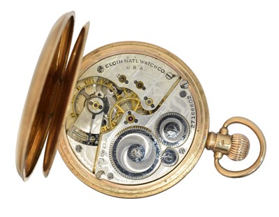Lot 206 - A 9ct gold full hunter pocket watch by Elgin