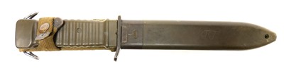 Lot 343 - German KCB Cold War era fighting knife and scabbard