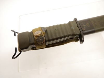 Lot 343 - German KCB Cold War era fighting knife and scabbard