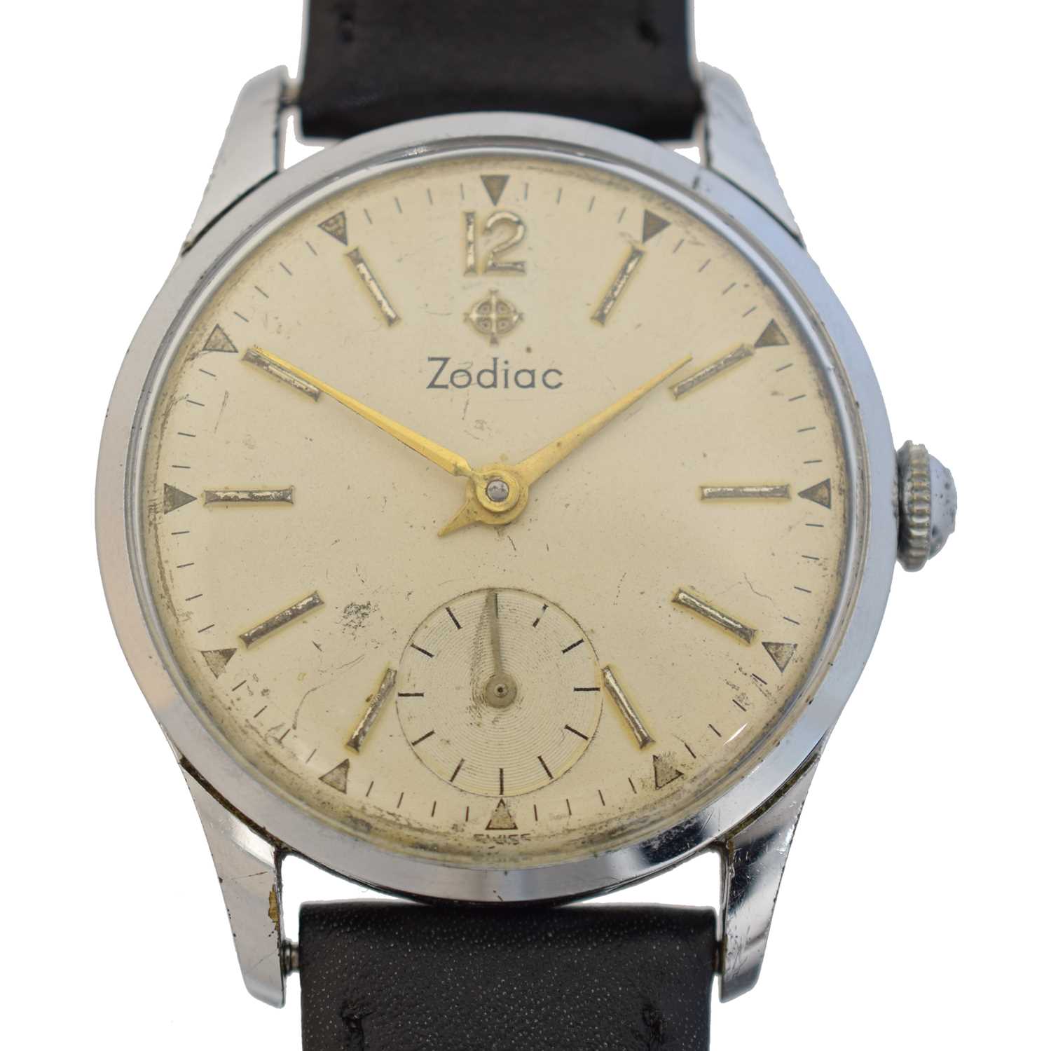Lot A stainless steel Zodiac wristwatch