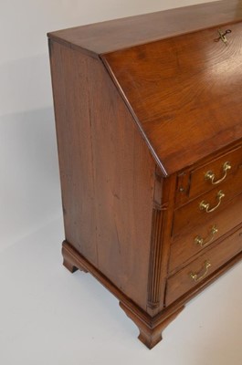 Lot 284 - George III oak bureau