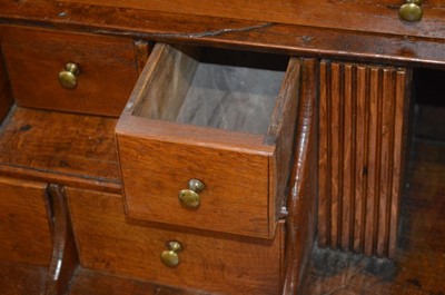 Lot 284 - George III oak bureau