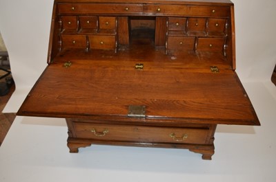 Lot 284 - George III oak bureau