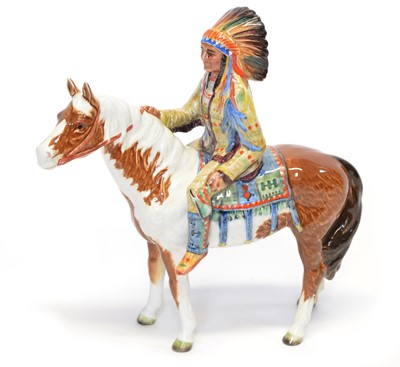 Lot 114 - Beswick Mounted Indian on Skewbald horse