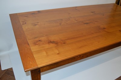 Lot 298 - Late 20th-century cherry wood farmhouse table