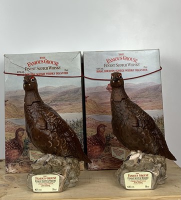 Lot 69 - 2 Famous Grouse Ceramic Decanters 75cl from 1980’s