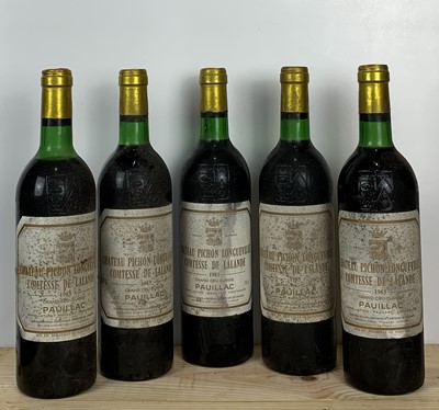 Lot 5 - 5 Bottles Chateau Pichon Longueville Comtesse de Lalande Grand Cru Classe Pauillac 1983