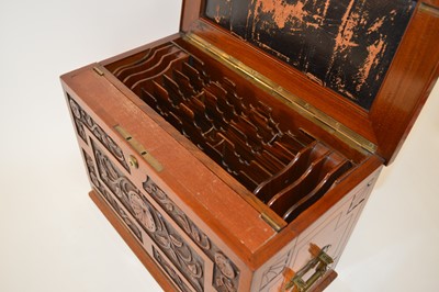 Lot 252 - Tabletop stationery cabinet stamped Thornhill