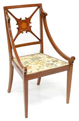 Lot 335 - Edwardian mahogany occasional chair