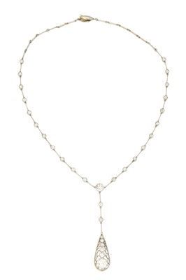 Lot An early 20th century diamond necklace