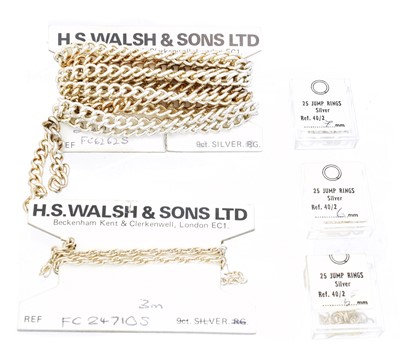 Lot 34 - Jeweller's Interest - A selection of silver chain and jumprings