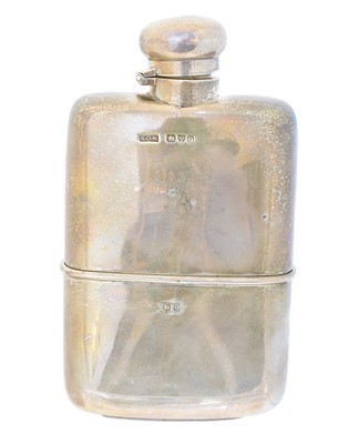 Lot 163 - A Victorian silver hip flask