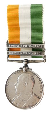 Lot 411 - Kings South Africa Medal with two clasps