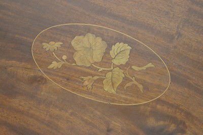 Lot 254 - Edwardian mahogany oval tea tray