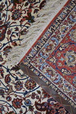 Lot 333 - Iranian Isfahan silk rug