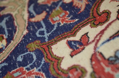 Lot 333 - Iranian Isfahan silk rug