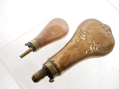 Lot 213 - Skyes pistol powder flask and one other