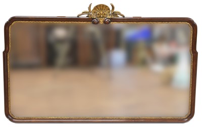 Lot 359 - Mid-19th-century mahogany framed overmantel mirror