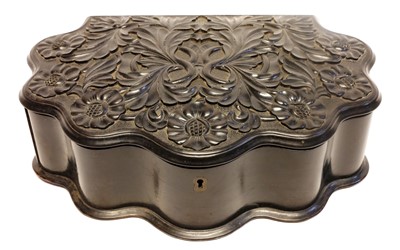 Lot 229 - Victorian lacquer effect dressing table box