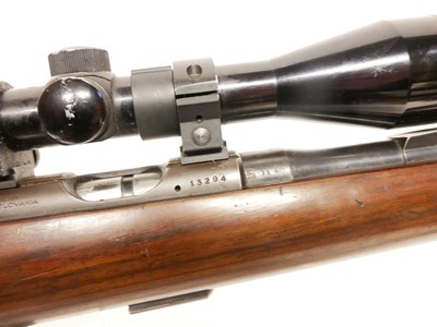 Lot 79 - Brno Model 2 .22lr bolt action rifle, scope and moderator LICENCE REQUIRED