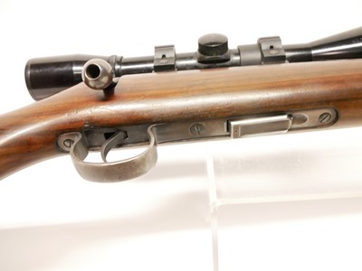 Lot 79 - Brno Model 2 .22lr bolt action rifle, scope and moderator LICENCE REQUIRED