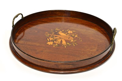 Lot 255 - Edwardian mahogany circular tray