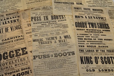 Lot 128 - Collection of eight mid 19th-century double-page spread theatre bills