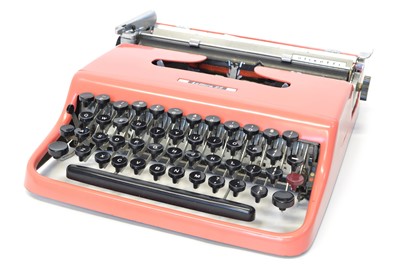 Lot 208 - 1960's Pink Olivetti Lettera 22 Typewriter