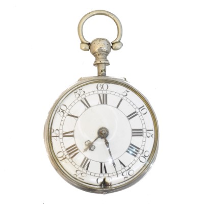Lot 173 - An 18th century silver pair cased pocket watch by Thos Fazakerley, London