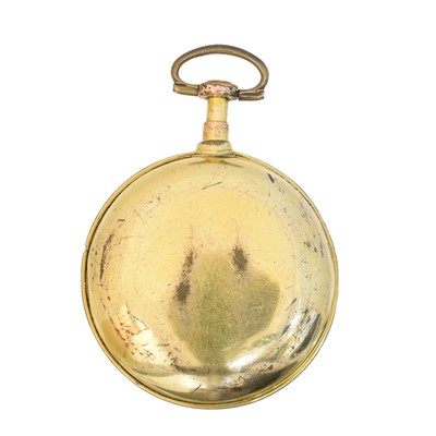 Lot 168 - An 18th century brass open face pocket watch by William Addis, London