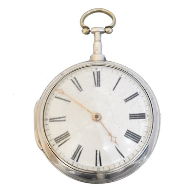 Lot 174 - An early 19th century silver pair cased pocket watch by R. C. Thornton, London