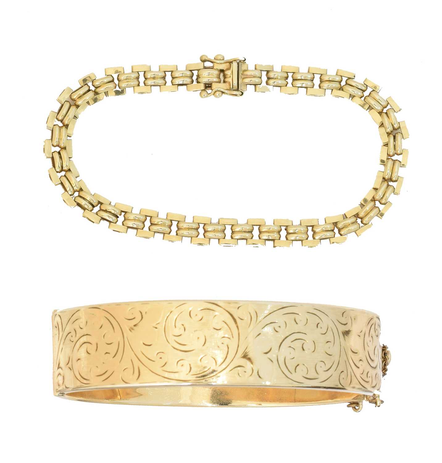 Lot 16 - Two 9ct gold bracelets