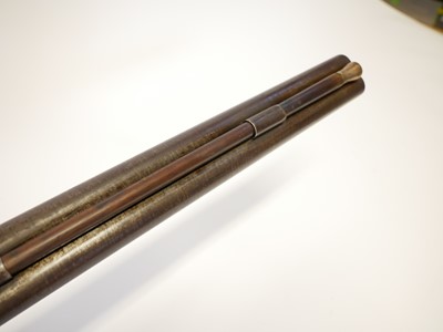 Lot 36 - Double barrel percussion shotgun (originally a Patch lock) by Thomas Cartmell
