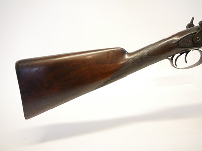 Lot 36 - Double barrel percussion shotgun (originally a Patch lock) by Thomas Cartmell