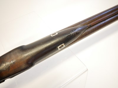 Lot 36 - Double barrel percussion shotgun (originally a Patch lock)