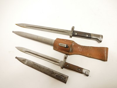 Lot 312 - Two bayonets  and scabbards