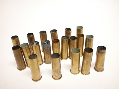 Lot 221 - Sixty four .577/450 Martini Henry brass cases and twenty .577 Snider brass cases