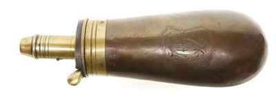 Lot 205 - Sykes powder flask with monogram