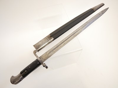 Lot 315 - Martini Henry 1887 pattern sword bayonet and scabbard