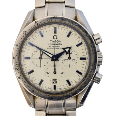 Lot 132 - A stainless steel Omega Speedmaster ‘Broad Arrow’ Automatic Chronometer wristwatch