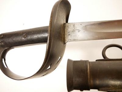 Lot 262 - 1885 pattern heavy cavalry sword and scabbard