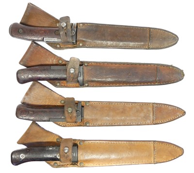 Lot 358 - Four Czech VZ58 bayonets and scabbards