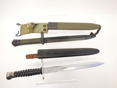Lot 297 - Two bayonets and scabbards