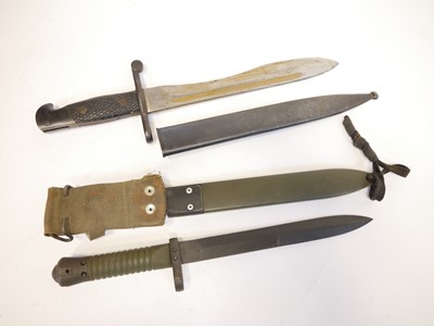 Lot 298 - Two Spanish bayonets and scabbards