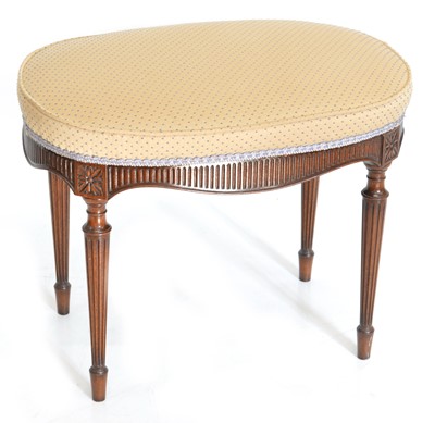 Lot 355 - Waring & Gillow oval top upholstered stool