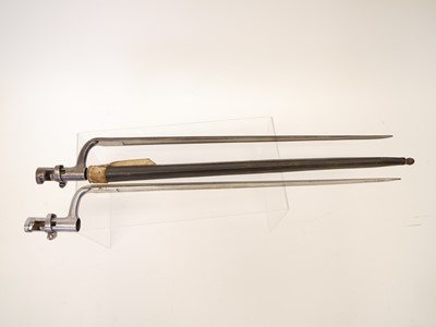 Lot 295 - Two Belgian Model 1867 Socket bayonets