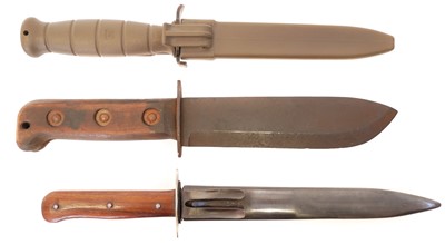 Lot 296 - Survival knife, Glock knife and a boot knife