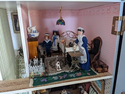 Lot 225 - Dolls House with Furniture and other Accessories